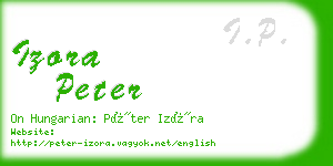 izora peter business card